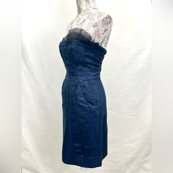 MARC by MARC JACOBS Navy blue Strapless mini sheath Dress size 2 - Picture 5 of 14